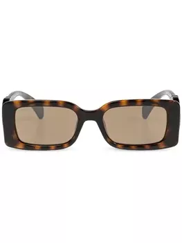 Gucci Eyewear солнцезащитные очки с переплетенными буквами G, коричневый