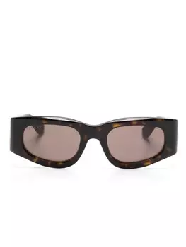 Gucci Eyewear солнцезащитные очки с переплетенными буквами G, фиолетовый