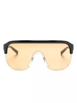 Gucci Eyewear солнцезащитные очки с принтом на линзах, черный