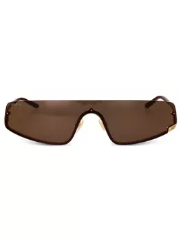 Gucci Eyewear солнцезащитные очки с защитной оправой, коричневый