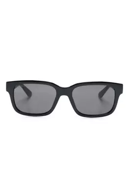 Gucci Eyewear солнцезащитные очки трапециевидной формы, черный