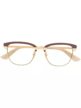 Gucci Eyewear солнцезащитные очки трапециевидной формы, нейтральный цвет