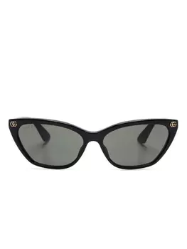 Gucci Eyewear солнцезащитные очки в геометричной оправе, черный