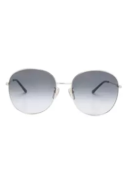 Gucci Eyewear солнцезащитные очки в круглой оправе, золотистый