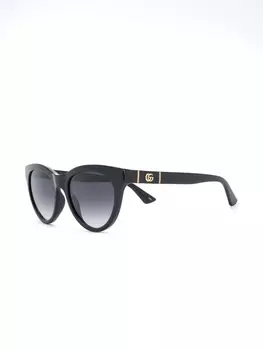 Gucci Eyewear солнцезащитные очки в круглой оправе, черный