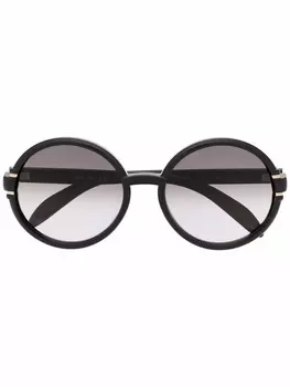 Gucci Eyewear солнцезащитные очки в круглой оправе, черный