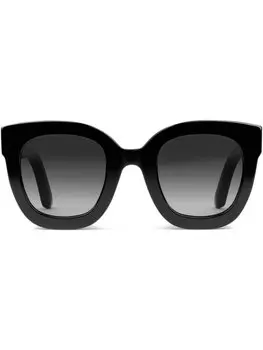 Gucci Eyewear солнцезащитные очки в круглой оправе, черный