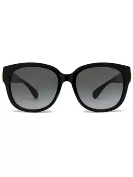 Gucci Eyewear солнцезащитные очки в круглой оправе с логотипом, черный