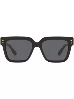Gucci Eyewear солнцезащитные очки в квадратной оправе, черный