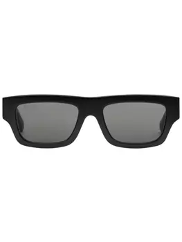 Gucci Eyewear солнцезащитные очки в квадратной оправе, черный