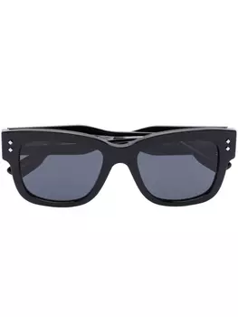 Gucci Eyewear солнцезащитные очки в квадратной оправе, черный