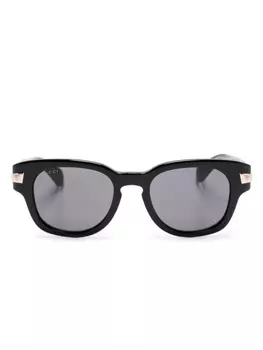 Gucci Eyewear солнцезащитные очки в квадратной оправе, черный
