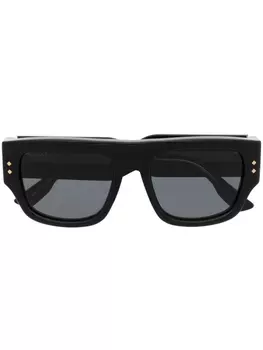 Gucci Eyewear солнцезащитные очки в квадратной оправе, черный