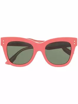 Gucci Eyewear солнцезащитные очки в квадратной оправе, розовый