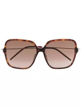 Gucci Eyewear солнцезащитные очки в квадратной оправе, золотистый