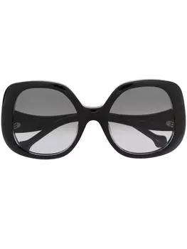 Gucci Eyewear солнцезащитные очки в квадратной оправе, черный