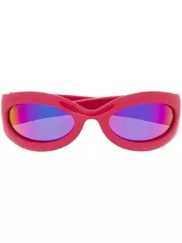 Gucci Eyewear солнцезащитные очки в квадратной оправе, розовый