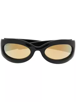 Gucci Eyewear солнцезащитные очки в квадратной оправе, черный