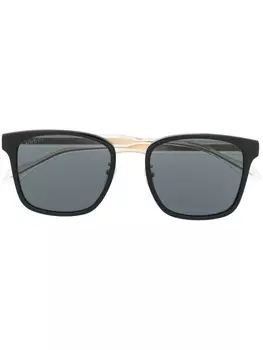 Gucci Eyewear солнцезащитные очки в квадратной оправе, черный
