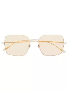 Gucci Eyewear солнцезащитные очки в квадратной оправе, золотистый