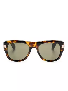 Gucci Eyewear солнцезащитные очки в квадратной оправе, коричневый