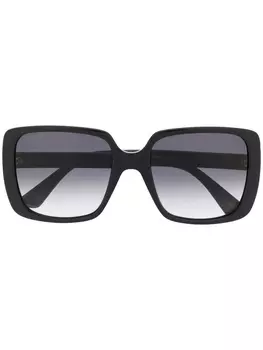 Gucci Eyewear солнцезащитные очки в квадратной оправе, черный