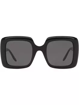 Gucci Eyewear солнцезащитные очки в квадратной оправе, черный