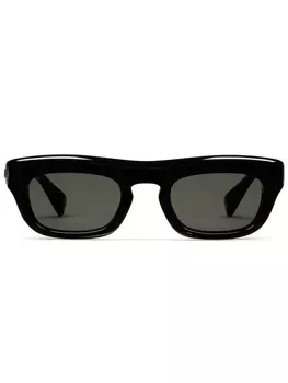 Gucci Eyewear солнцезащитные очки в квадратной оправе, тонированные, черный