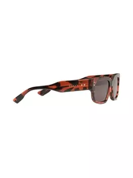 Gucci Eyewear солнцезащитные очки в квадратной оправе, коричневый