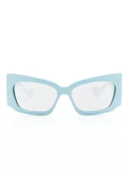 Gucci Eyewear солнцезащитные очки в квадратной оправе, синий