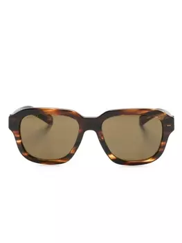 Gucci Eyewear солнцезащитные очки в квадратной оправе, коричневый