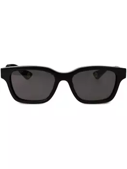 Gucci Eyewear солнцезащитные очки в квадратной оправе с принтом, черный