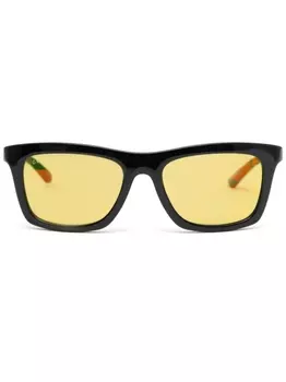 Gucci Eyewear солнцезащитные очки в квадратной оправе, черный
