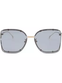 Gucci Eyewear солнцезащитные очки в квадратной оправе, золотистый