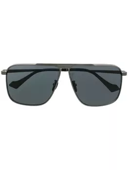 Gucci Eyewear солнцезащитные очки в квадратной оправе, серебристый