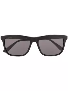 Gucci Eyewear солнцезащитные очки в квадратной оправе, черный