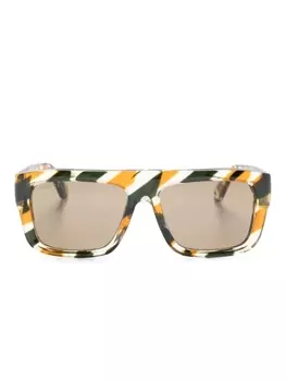 Gucci Eyewear солнцезащитные очки в квадратной оправе, черный
