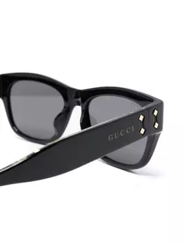 Gucci Eyewear солнцезащитные очки в квадратной оправе, черный