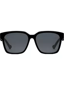 Gucci Eyewear солнцезащитные очки в квадратной оправе, серый