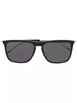 Gucci Eyewear солнцезащитные очки в квадратной оправе с логотипом, черный