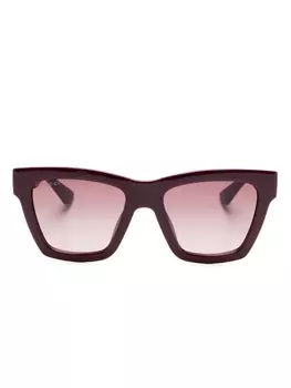Gucci Eyewear солнцезащитные очки в квадратной оправе, красный