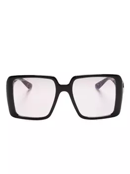 Gucci Eyewear солнцезащитные очки в квадратной оправе, черный