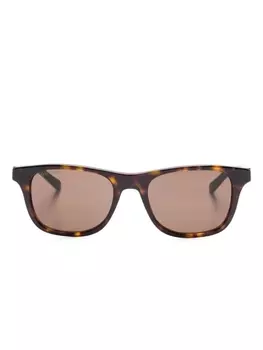 Gucci Eyewear солнцезащитные очки в квадратной оправе, коричневый