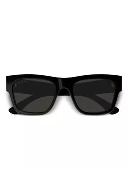 Gucci Eyewear солнцезащитные очки в квадратной оправе, черный