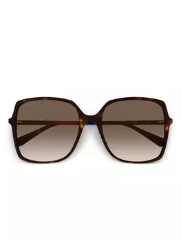 Gucci Eyewear солнцезащитные очки в квадратной оправе, коричневый