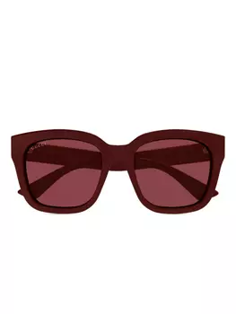 Gucci Eyewear солнцезащитные очки в квадратной оправе, красный