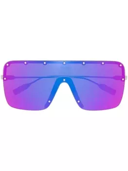 Gucci Eyewear солнцезащитные очки в массивной оправе, фиолетовый