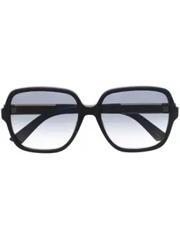 Gucci Eyewear солнцезащитные очки в массивной оправе, черный