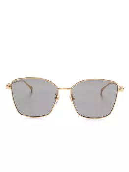 Gucci Eyewear солнцезащитные очки в оправе 'бабочка', золотой