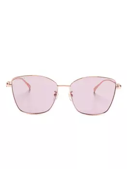 Gucci Eyewear солнцезащитные очки в оправе 'бабочка', розовый